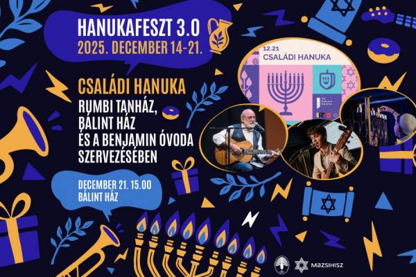 Családi hanuka a Bálint Házban – Éljük meg együtt a fény ünnepét!