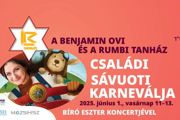 Benjamin Ovi és a Rumbi Tanház bemutatja: Sávuoti családi karnevál és koncert Bíró Eszterrel