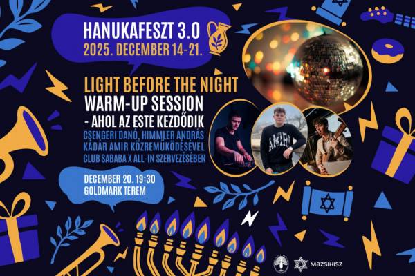 ✨ Light before the Night: Warm Up Session – Ahol az este igazán beindul // HanukaFeszt 3.0