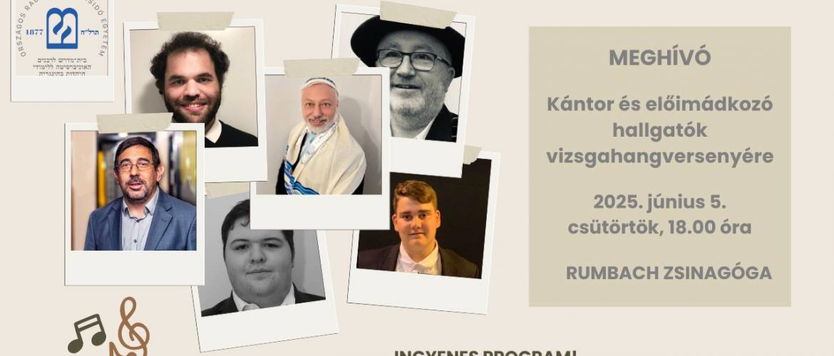 Meghívó az OR-ZSE kántor és előimádkozó hallgatók vizsgahangversenyére