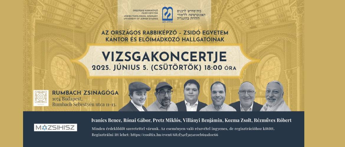 Meghívó az OR-ZSE kántor és előimádkozó hallgatók vizsgahangversenyére