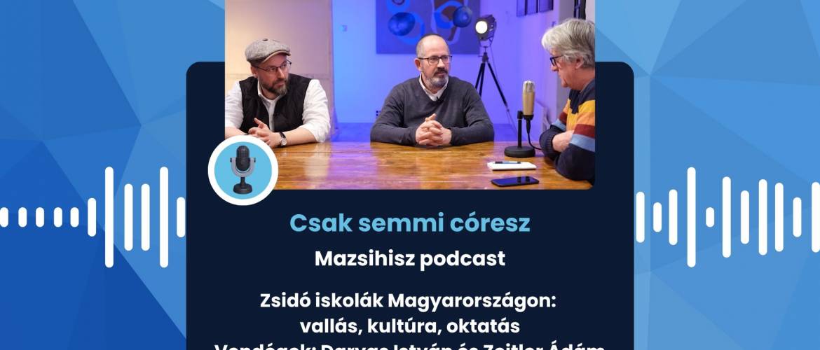 Mazsihisz podcast – Zsidó iskolák Magyarországon: vallás, kultúra, oktatás
