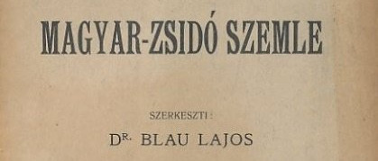 Siessenek: e napokban ingyenes a Magyar Zsidó Szemle összes évfolyama
