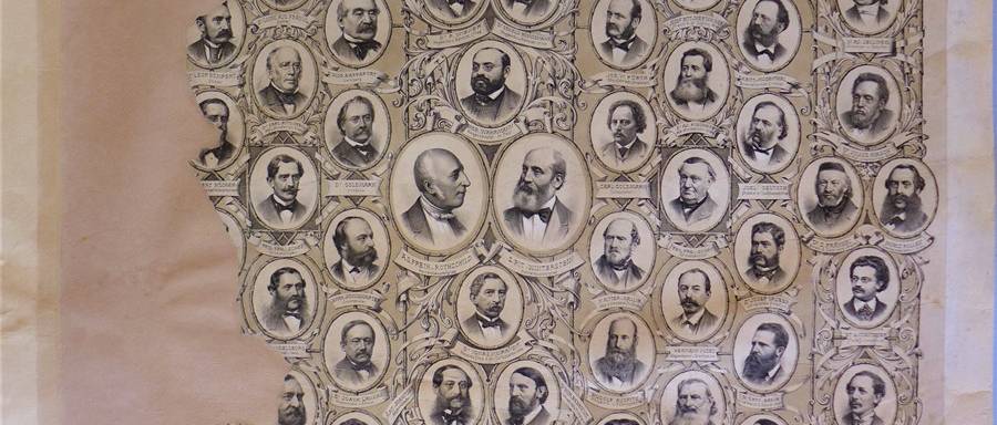 A hét műtárgya: Híres zsidó férfiak tablója a XIX. század végéről
