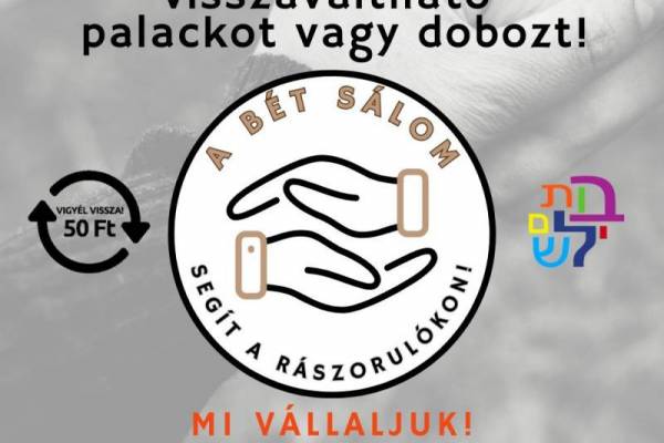 Megéri gyűjteni: visszaváltott palackokkal jótékonykodik az újbudai Bét Sálom