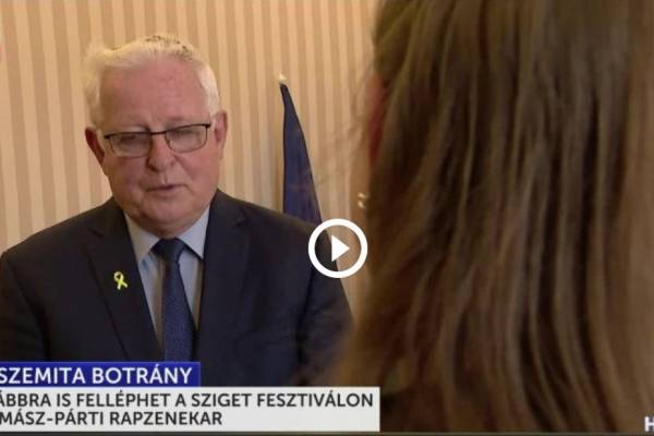 Grósz Andor: Az antiszemitizmus hirdetése nem a kulturális sokszínűség része + videó