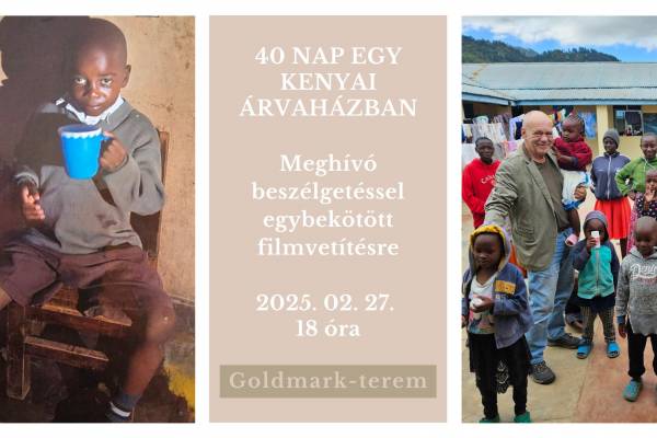 40 nap egy kenyai árvaházban – Meghívó beszélgetéssel egybekötött filmvetítésre