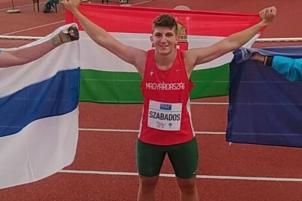 Atlétika: Dávid csillagos
nyakláncban lett aranyérmes Szabados Ármin az ifjúsági olimpián