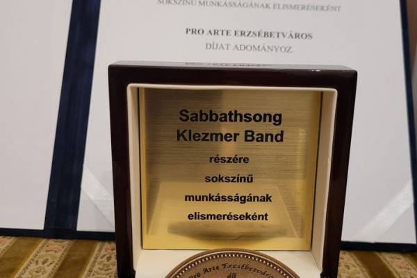 Pro Arte Erzsébetvárosért-díjas a Sabbathsong Klezmer Band – gratulálunk!