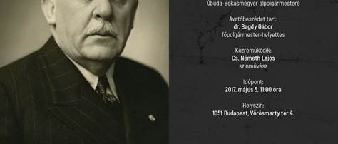 Meghívó Dr. Buday Goldberger Leó emléktáblájának avatására
