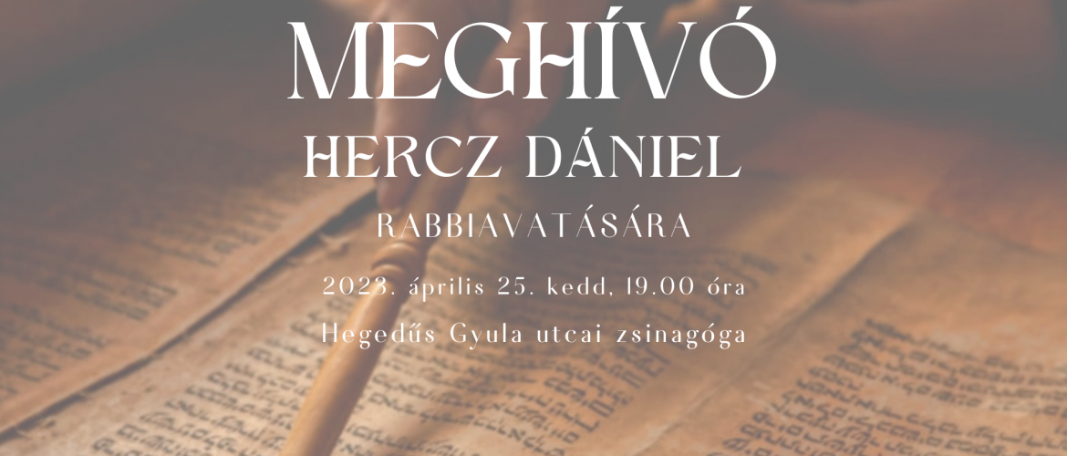 Hercz Dániel: Egy rabbinak a szikár valóságból kiindulva a közösségépítés a legfontosabb
