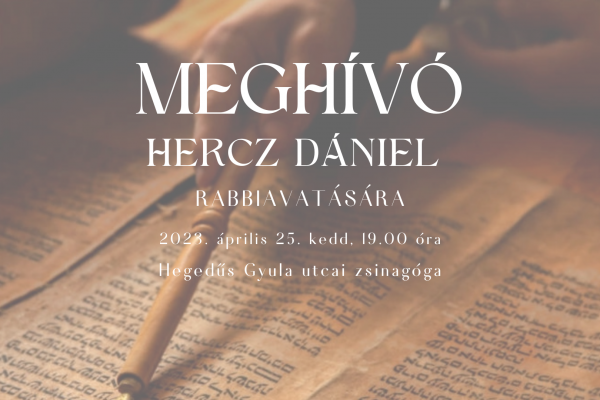Hercz Dániel: Egy rabbinak a szikár valóságból kiindulva a közösségépítés a legfontosabb