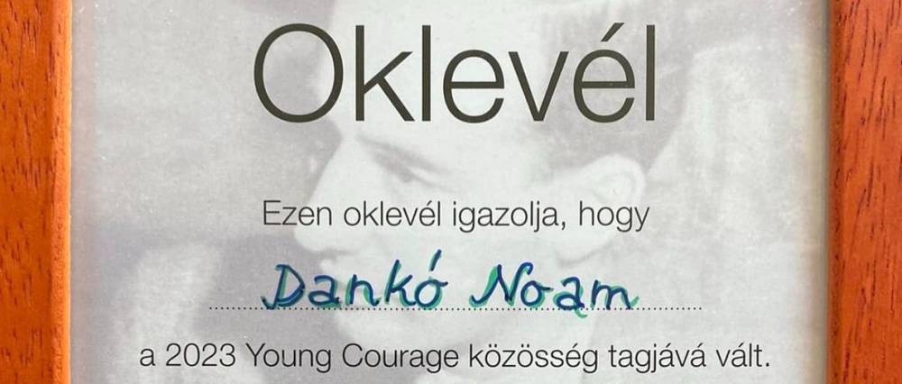 „Emberség-díjban” részesült Dankó Noám, a Scheiber Sándor Iskola tanulója | Mazsihisz