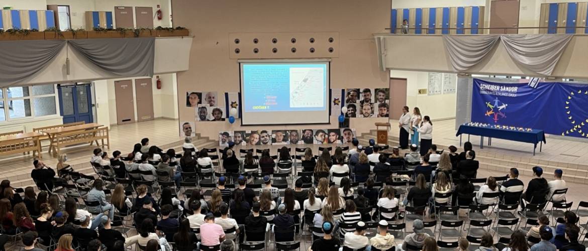 Megemlékezés az október 7-i terrortámadás áldozatairól a Scheiber Sándor Gimnáziumban
