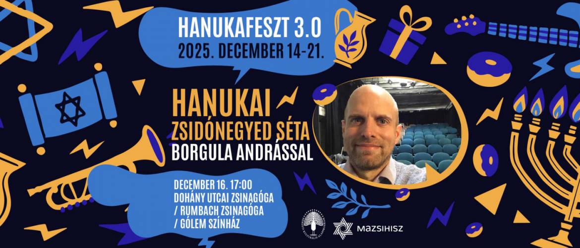 Hanukai zsidónegyed séta Borgula Andrással