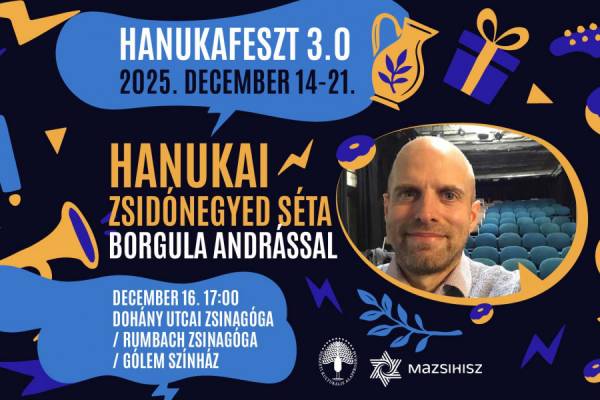 Hanukai zsidónegyed séta Borgula Andrással