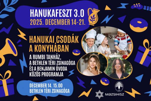 Hanukai csodák a konyhában – Deutsch-Fehérváry Mercédesszel és Rubin Eszterrel