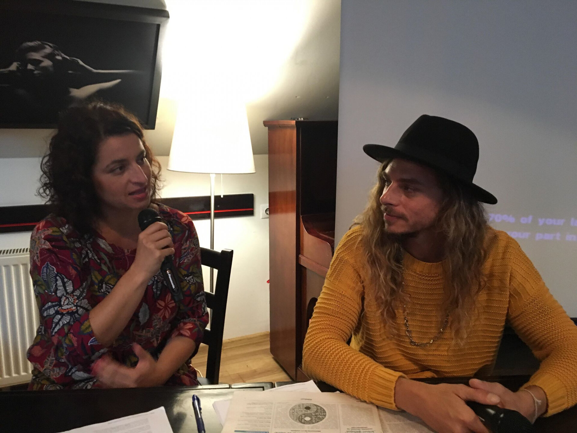 Vadász Éva és Steiner Kristóf egy kolozsvári rendezvényen