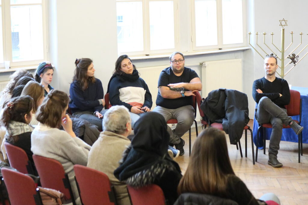 A Jeruzsálemi Héber Egyetem szociális munka szakos hallgatói az OR-ZSE-n 2020. február 19-én (Földi Bence / OR-ZSE)