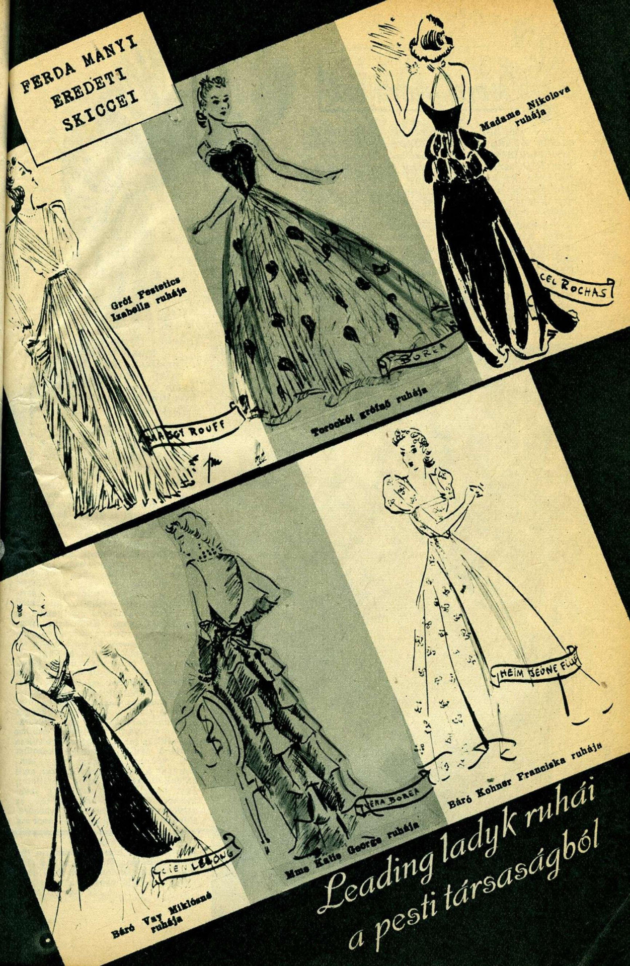 Divatrajzok Forrás: Színházi Magazin (1940)