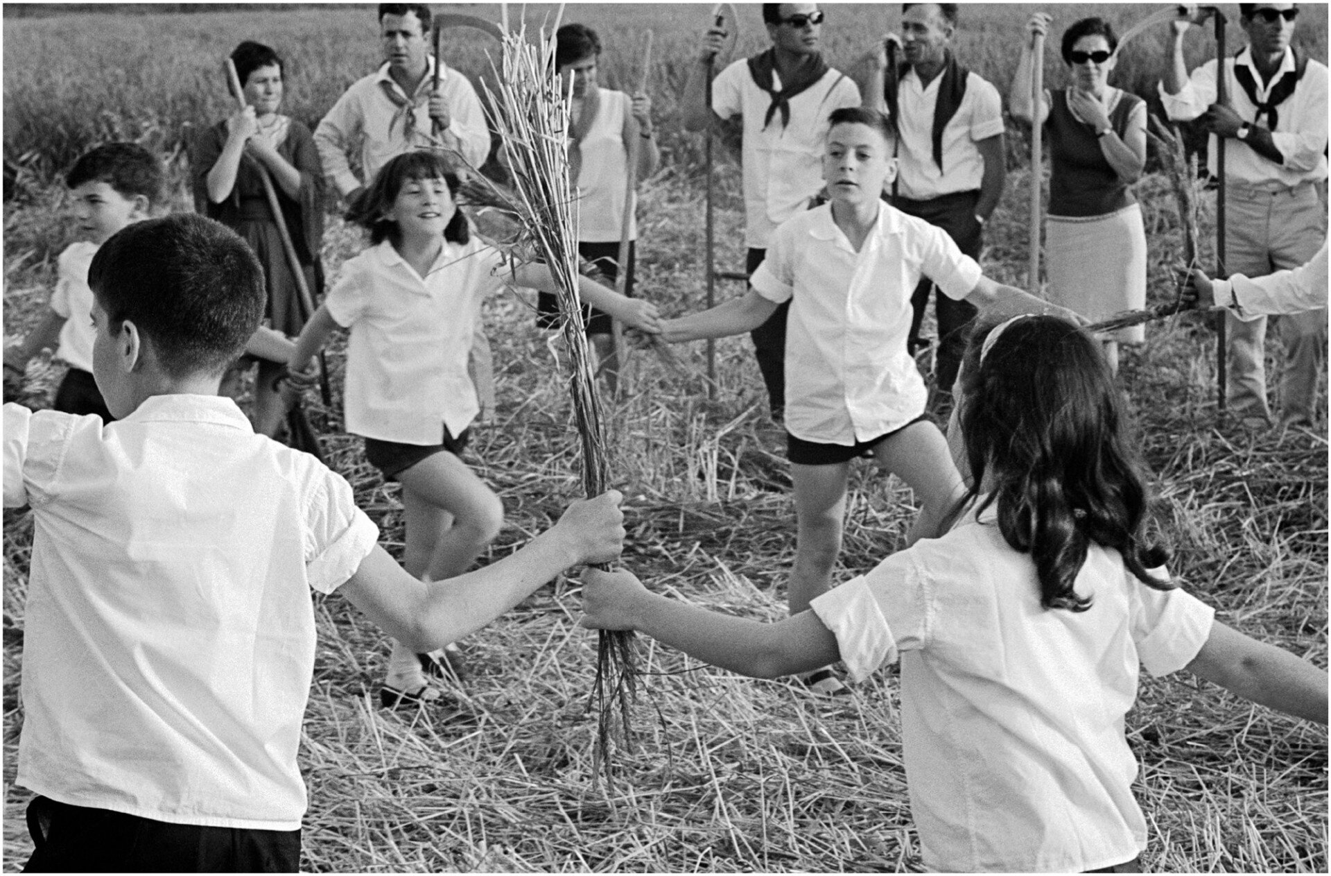 Gyerekek egy észak-izraeli kibucban 1967 körül