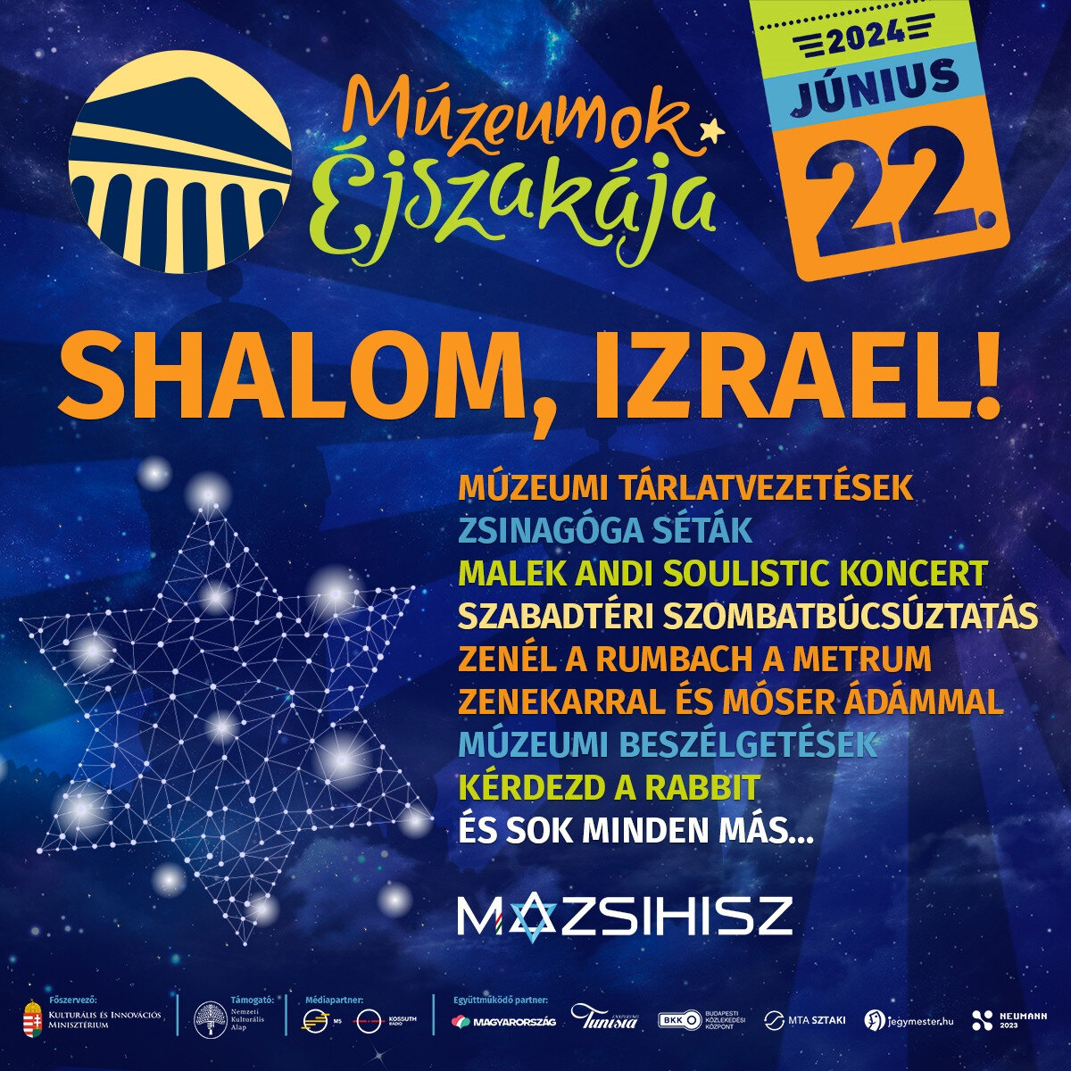 A múzeumok éjszakája részletes programja