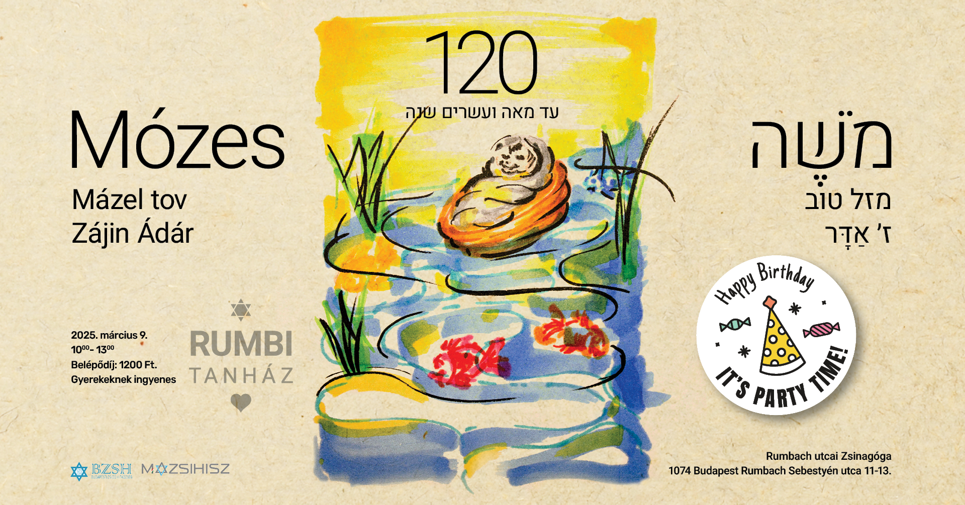 Mazal Tov Mózes! A Rumbi Tanház zájin ádár-i szülinapi bulija - Mazsihisz