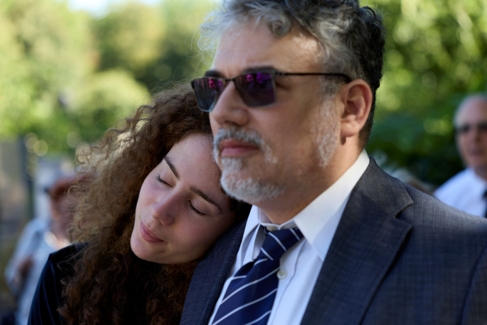 Zsuzsa unokája és fia Rosta Márton