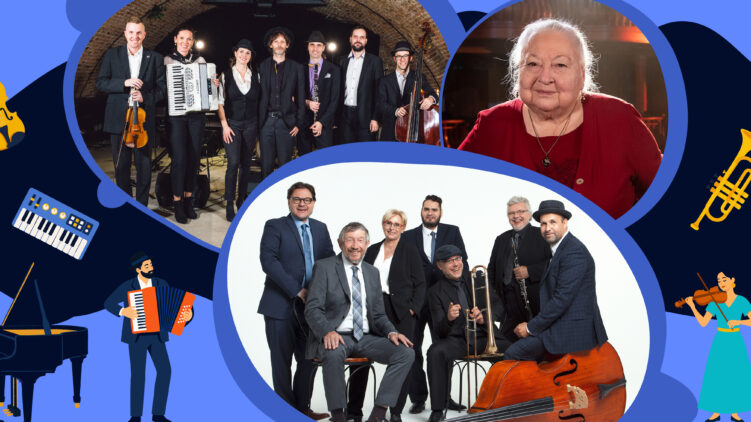 Egy színpadon a Budapest Klezmer Band és a Preßburger Klezmer Band