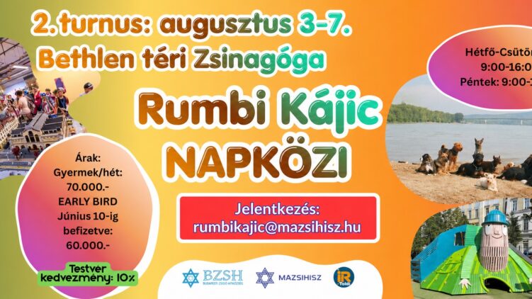 Kaland, játék, közösség – érkezik a Rumbi Kájic Napközi a Bethlen téri zsinagógába