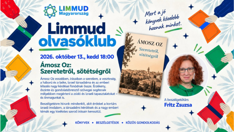 Limmud OlvaskóKlub – Ámosz Oz: Szeretetről, sötétségről