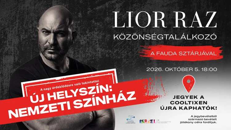 Lior Raz közönségtalálkozó: új helyszín és újra kapható jegyek